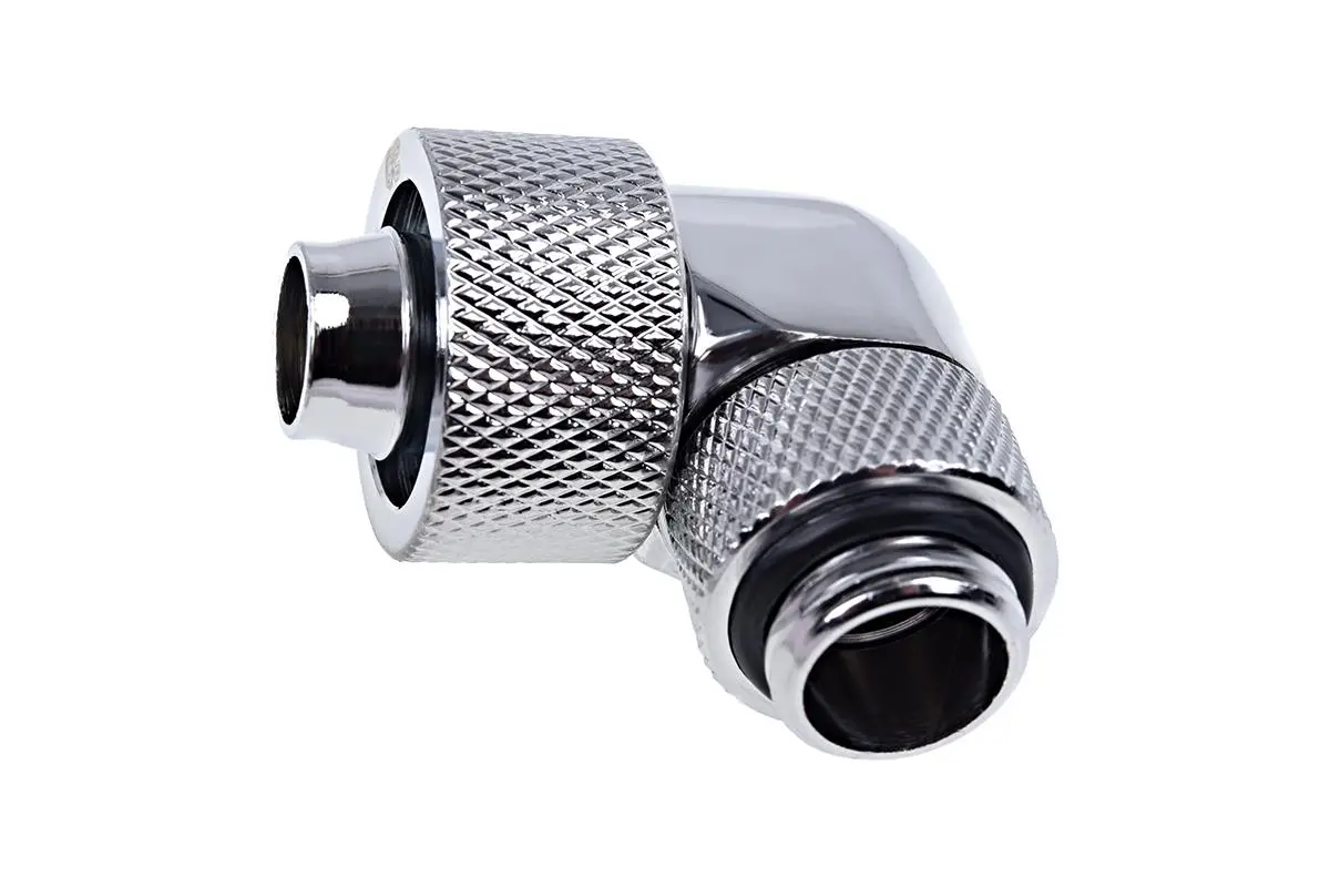 Фитинг Alphacool Eiszapfen, Удължител, 90°, 16/10mm, G1/4, Сребрист - image 1