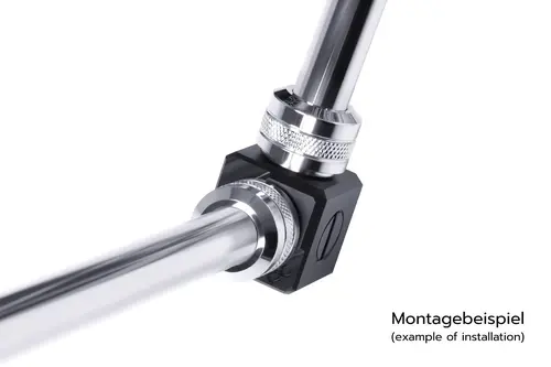 Терминал за свързване Alphacool Eiszapfen, G1/4 IT, 5 посочвен, Черен - image 1