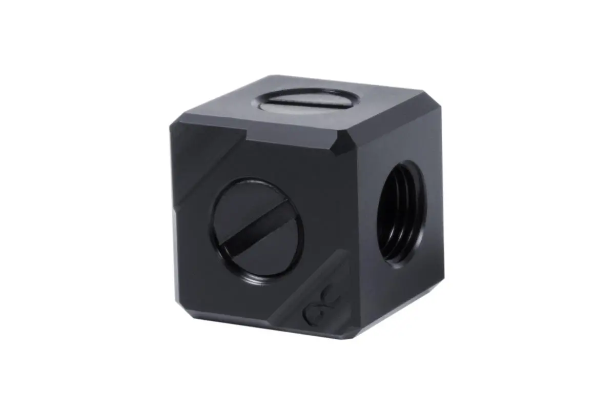 Терминал за свързване Alphacool Eiszapfen, G1/4 IT, 5 посочвен, Черен - image 2