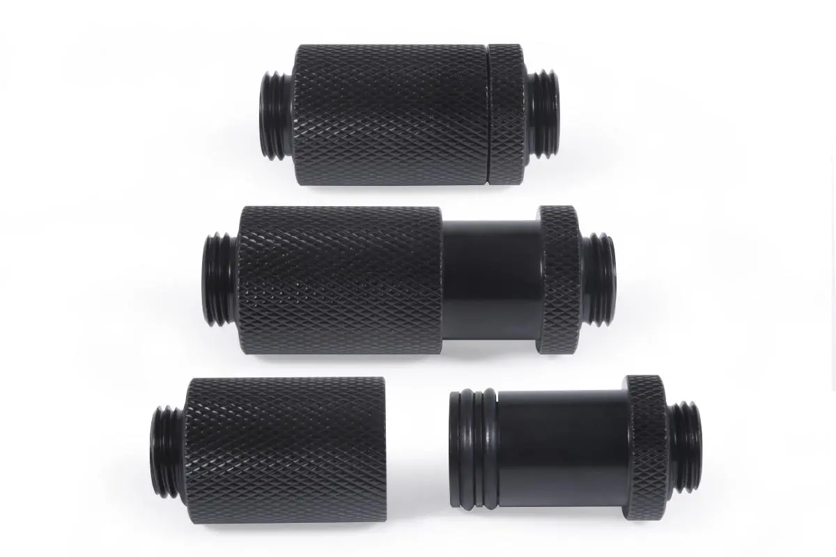 D-Plug Alphacool ES, 31.5mm, G1/4 AG auf G1/4 AG, Черен мат - image 2