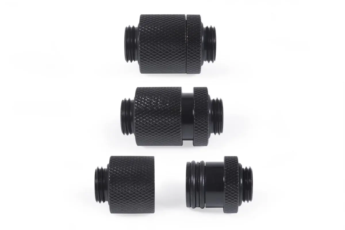 D-Plug Alphacool ES, 20mm, G1/4 AG auf G1/4 AG, Черен мат - image 2