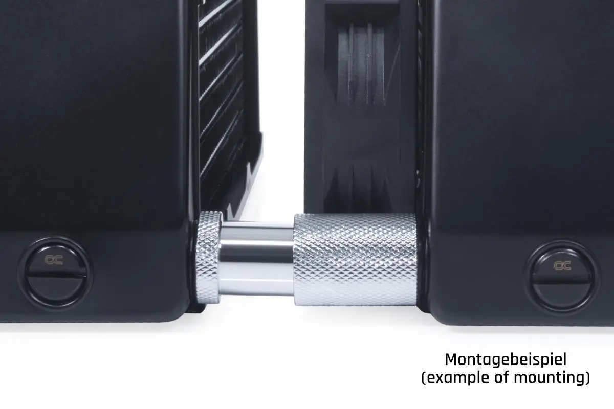 D-Plug Alphacool ES, 20mm, G1/4 AG auf G1/4 AG, Черен мат - image 3