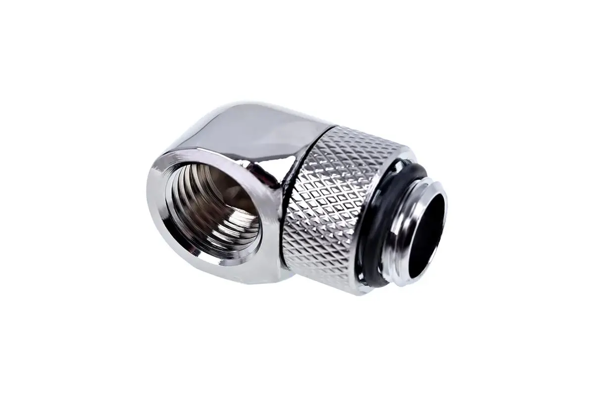 Conector L rotativ Alphacool Eiszapfen, G1/4 AG auf G1/4 IG, Argintiu - image 1