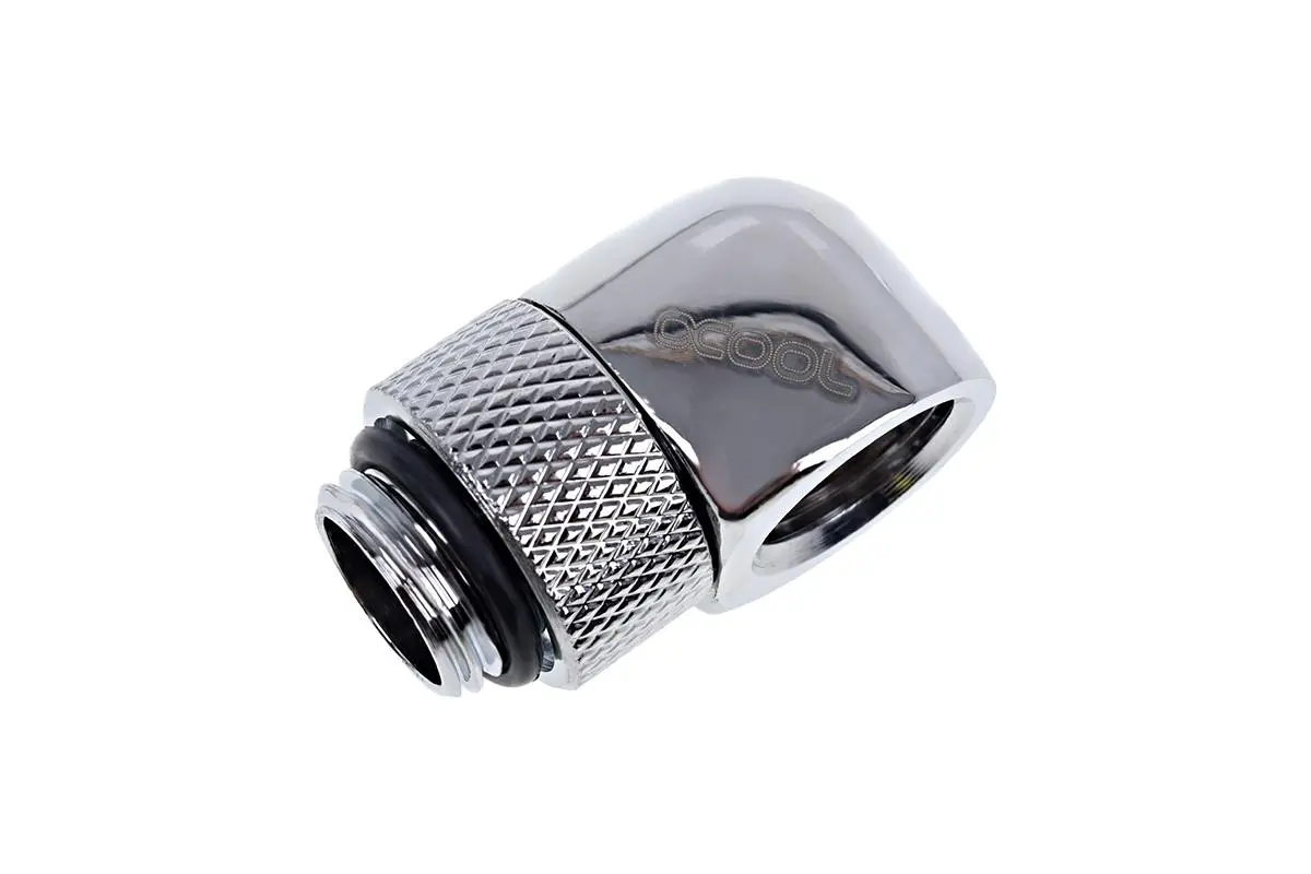 Въртящ се L-конектор Alphacool Eiszapfen, G1/4 AG auf G1/4 IG, Сребрист - image 2