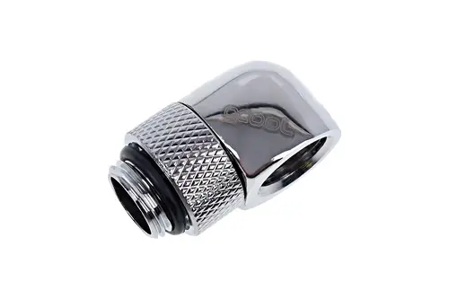 Въртящ се L-конектор Alphacool Eiszapfen, G1/4 AG auf G1/4 IG, Сребрист - image 2