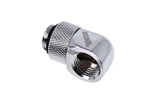 Conector L rotativ Alphacool Eiszapfen, G1/4 AG auf G1/4 IG, Argintiu - 1