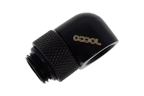 Въртящ се L-конектор Alphacool Eiszapfen, G1/4 AG auf G1/4 IG, Черен мат - image 2