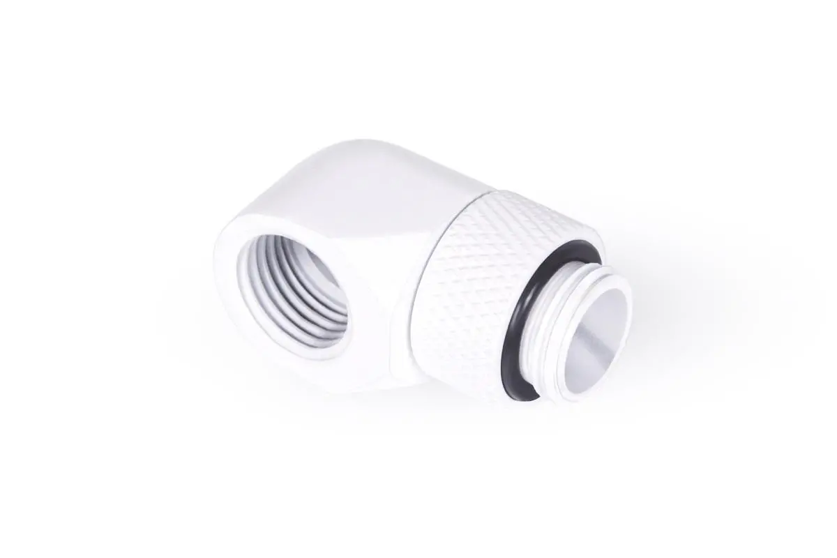 Въртящ се L-конектор Alphacool Eiszapfen, G1/4 AG auf G1/4 IG, Бял - image 2