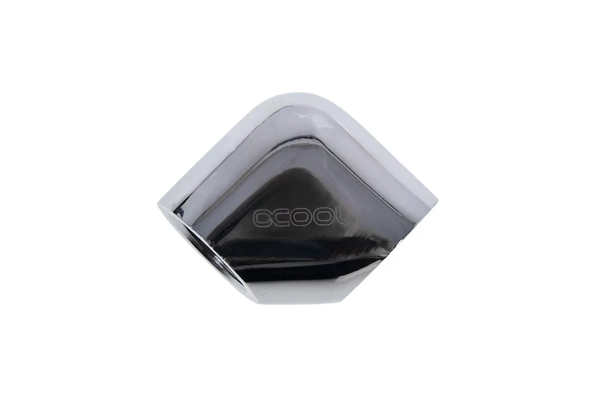 Въртящ се L-конектор Alphacool Eiszapfen, G1/4 AG auf G1/4 IG, Сребрист - image 2