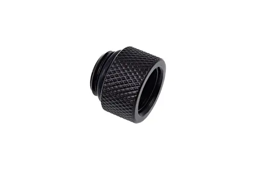 Prelungitor Alphacool Eiszapfen, G1/4 filet exterior la G1/4 filet interior, Negru mat - 1