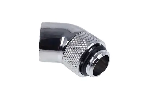 Ъглов адаптер Alphacool Eiszapfen, 45°, G1/4 външна към G1/4 вътрешна резба, Сребрист