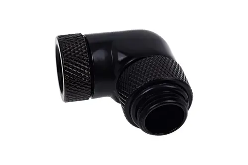 Ъглов адаптер Alphacool Eiszapfen, 90°, G1/4 външна към G1/4 вътрешна резба, Черен мат - image 1
