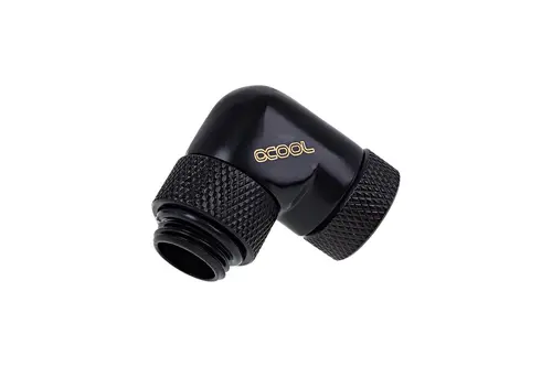 Ъглов адаптер Alphacool Eiszapfen, 90°, G1/4 външна към G1/4 вътрешна резба, Черен мат - image 2