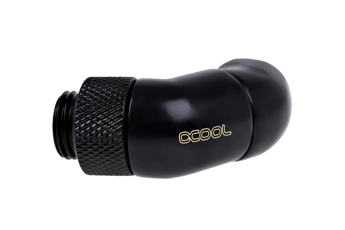 Ъглов адаптер Alphacool Eiszapfen, 2 x 45°, G1/4 външна към G1/4 вътрешна резба, Черен мат - image 2