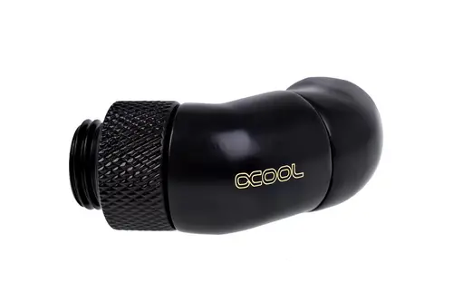 Ъглов адаптер Alphacool Eiszapfen, 2 x 45°, G1/4 външна към G1/4 вътрешна резба, Черен мат - image 2
