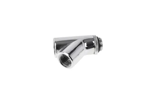 Conector Y Alphacool Eiszapfen, Rotativ, 45°, filet exterior G1/4 la 2 x filet interior G1/4, Argintiu - 3