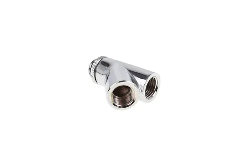 Conector Y Alphacool Eiszapfen, Rotativ, 45°, filet exterior G1/4 la 2 x filet interior G1/4, Argintiu - 1
