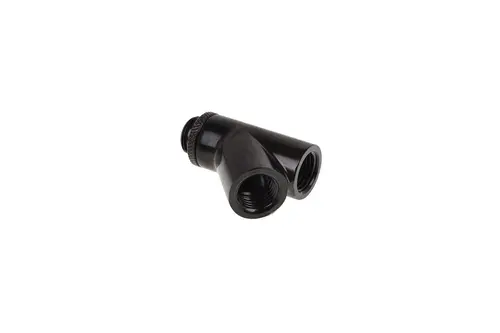 Conector Y Alphacool Eiszapfen, Rotativ, 45°, filet exterior G1/4 la 2 x filet interior G1/4, Negru mat - 1