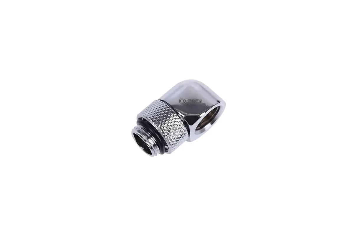 Conector L Alphacool HF, Rotativ, G1/4 filet exterior la G1/4 filet interior, Argintiu