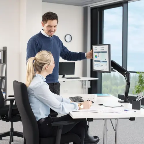 Стойка за монитор за бюро HAMA, Регулируема, Амортисьор, 13" - 35", 15 кг, Черна - image 13