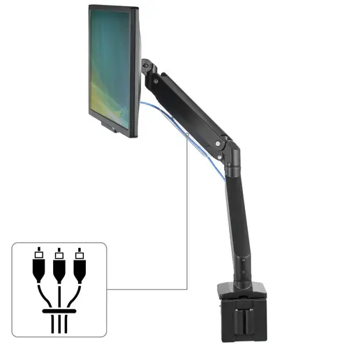 Стойка за монитор за бюро HAMA, Регулируема, Амортисьор, 13" - 35", 15 кг, Черна - image 4