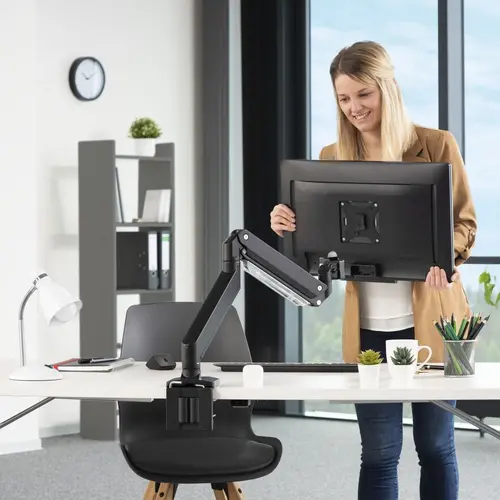 Стойка за монитор за бюро HAMA, Регулируема, Амортисьор, 13" - 35", 15 кг, Черна - image 8
