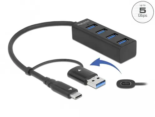Διανομέας USB, 4 θύρες, DELOCK-63828