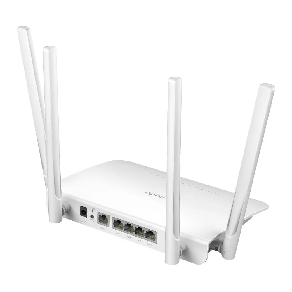 Безжичен рутер CUDY WR1300, Двубандов AC1200, 300+867 Mbps, 5x10/100/1000, Бял - image 1