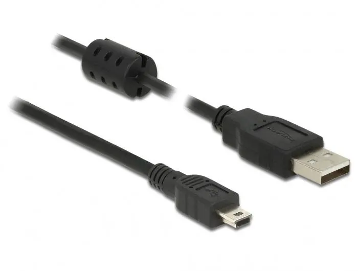 Καλώδιο DeLock, USB-A αρσενικό - USB-B αρσενικό, USB 2.0, 2 μ, Μαύρο
