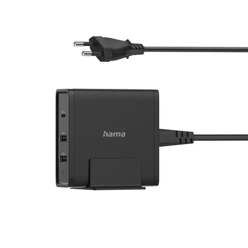 Stație de încărcare pentru laptop/telefon cu 3 porturi, USB-C / USB-A (PD), 5-20V/65W - 1