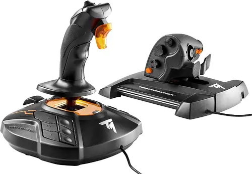 Жичен джойстик Thrustmaster T.16000M FCS HOT, авиосимулатор за PC, Черен - image 1