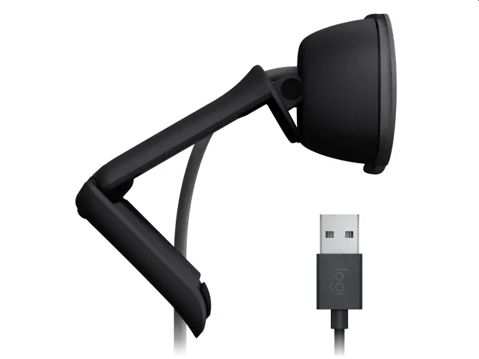 Webcam, Logitech Brio 100 Full HD Webcam - GRAPHITE - USB - N/A - EMEA28-935 - image 5