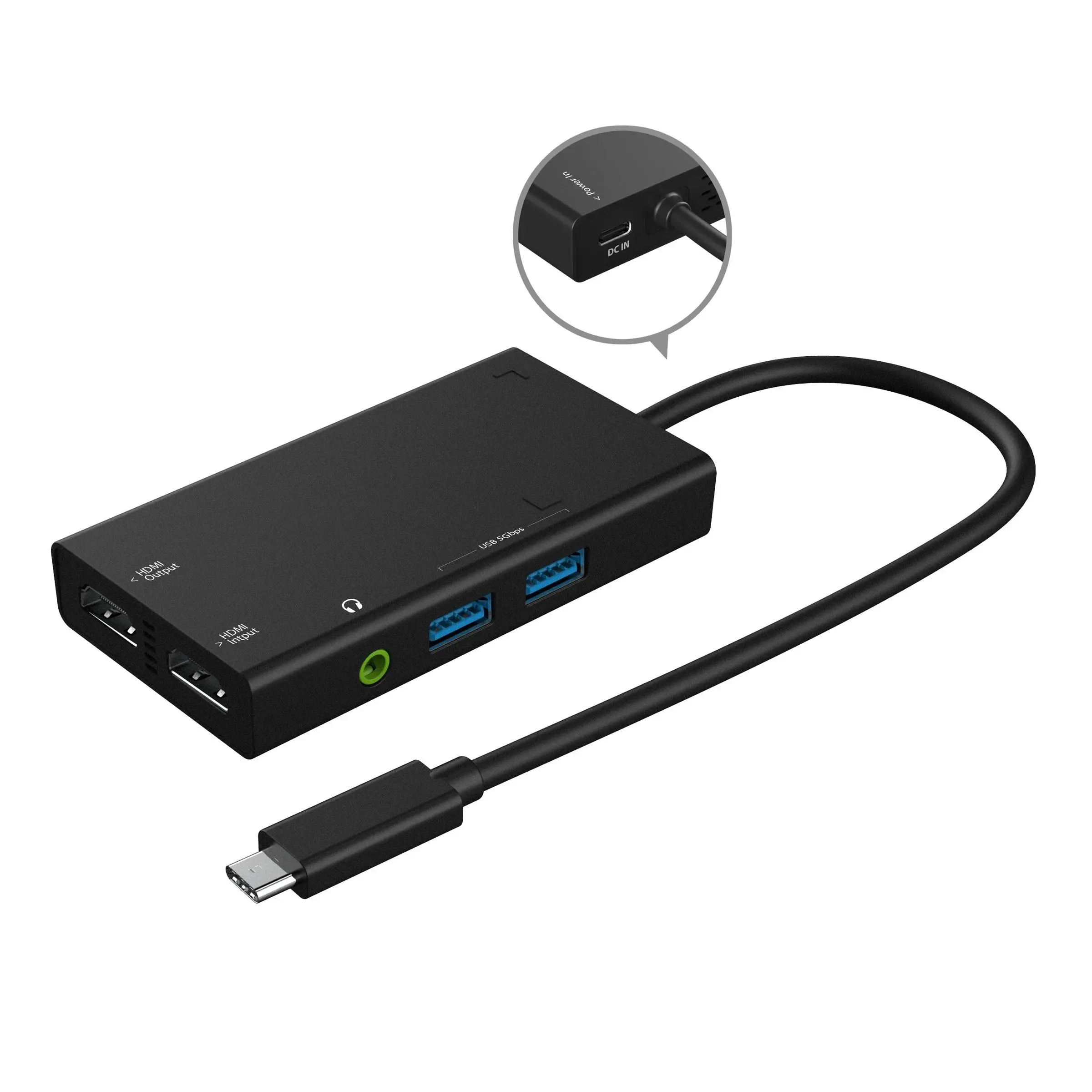 Кепчер j5create JVA01, HDMI - HDMI, USB-C хъб, Черен - image 2