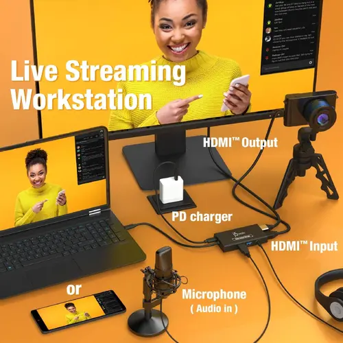 Capture card j5create JVA01, HDMI - HDMI, USB-C hub, Μαύρο - 5