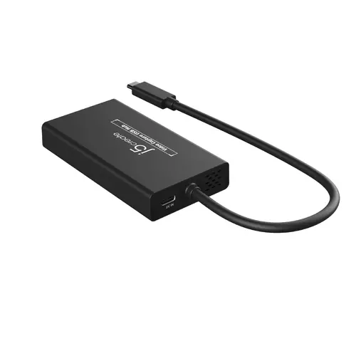 Кепчер j5create JVA01, HDMI - HDMI, USB-C хъб, Черен