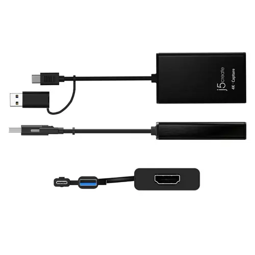 Кепчер адаптер j5create JVA11, HDMI - USB-C, 4K, Черен - image 2