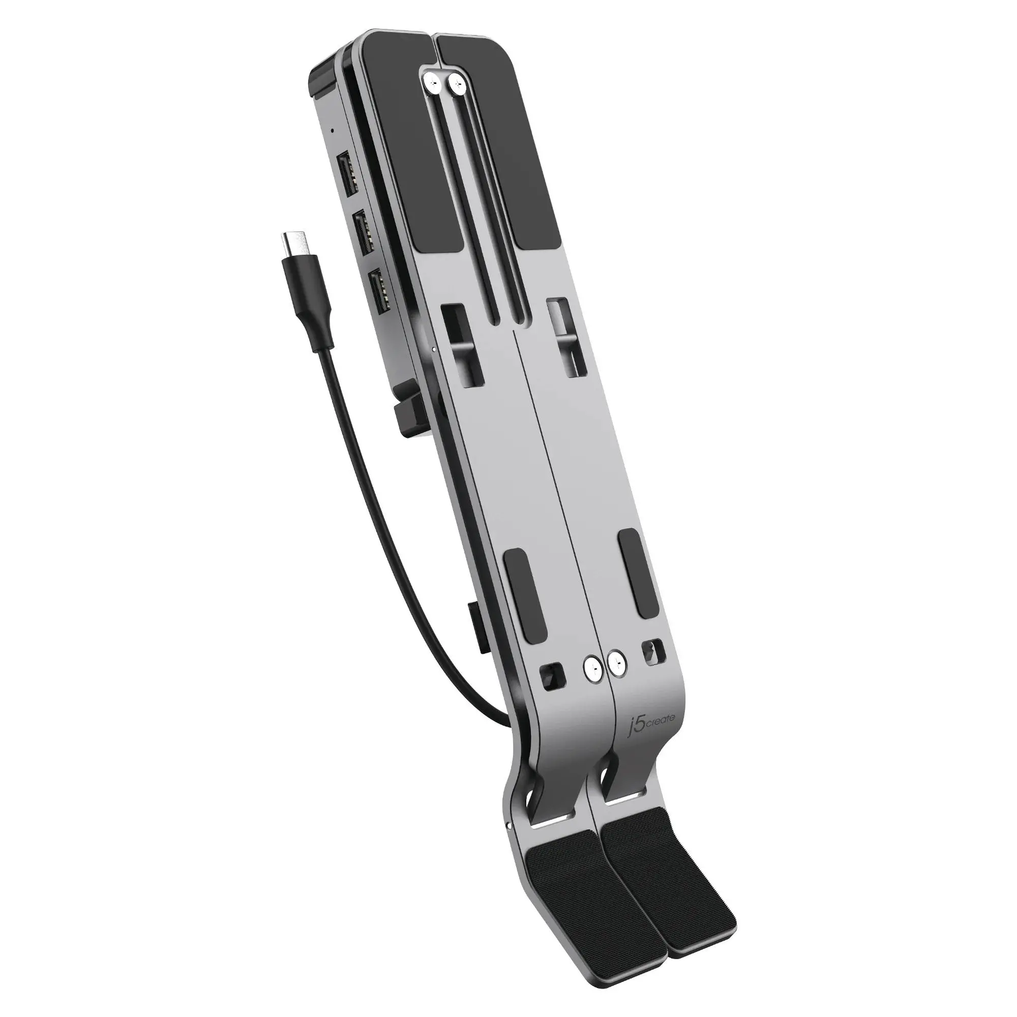 Поставка за лаптоп j5create JTS223, 4 портов USB-C хъб, Алуминиева - image 1