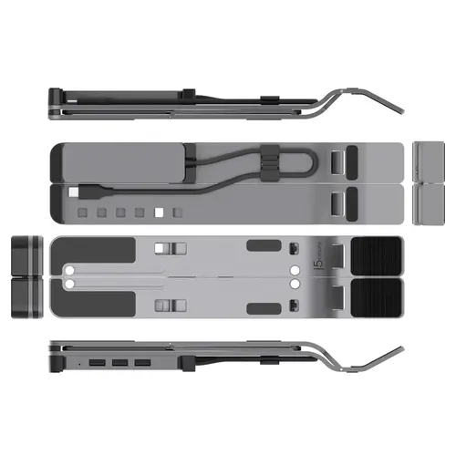 Поставка за лаптоп j5create JTS223, 4 портов USB-C хъб, Алуминиева - image 2