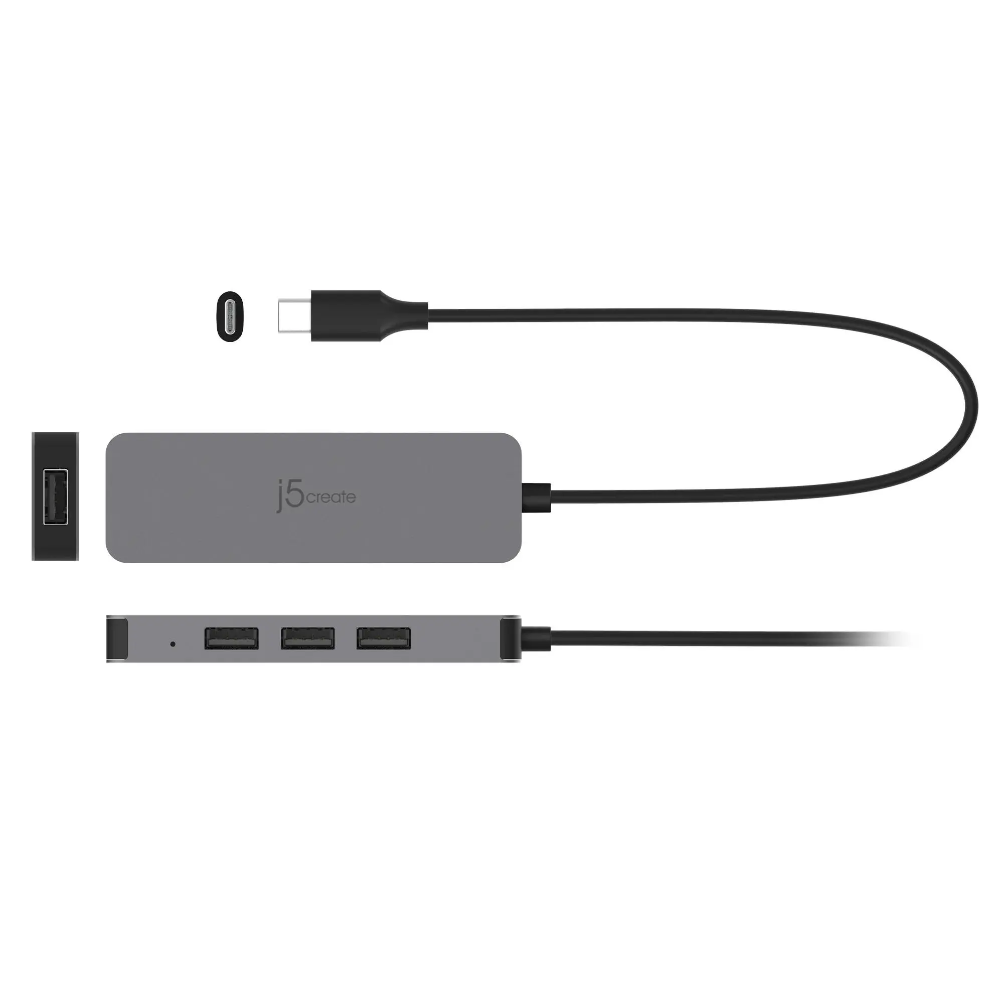 Поставка за лаптоп j5create JTS223, 4 портов USB-C хъб, Алуминиева - image 3
