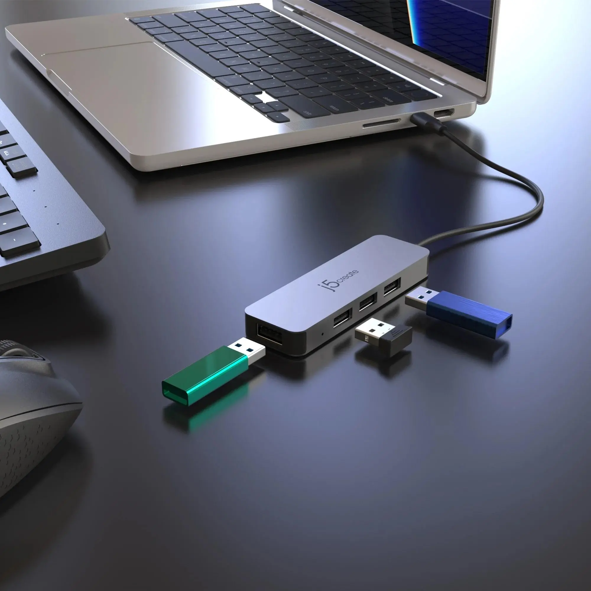 Поставка за лаптоп j5create JTS223, 4 портов USB-C хъб, Алуминиева - image 5