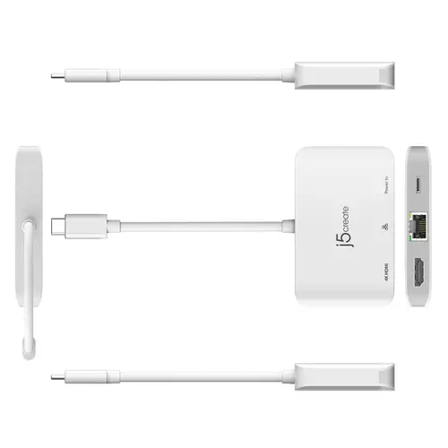 Adaptor de rețea/hub/ j5create JCA351, Gigabit, 4K HDMI - 3