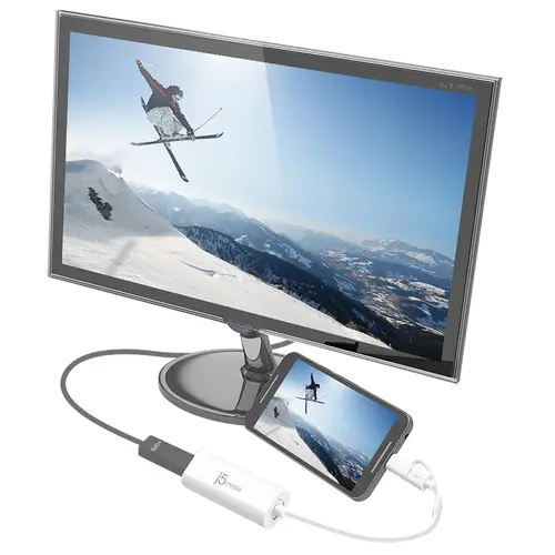 Adaptor video j5create JUA165C, Pentru Android, USB-C/USB-B tată - HDMI mamă, Alb - 4