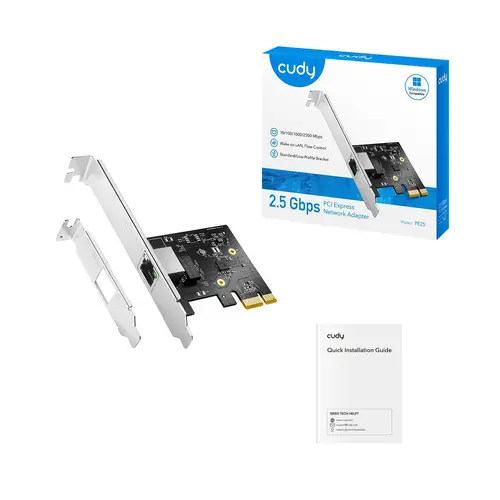 Placă de rețea Cudy PE25, PCIe, 10 Mbps/ 100 Mbps/ 1 Gbps/ 2.5 Gbps - 2
