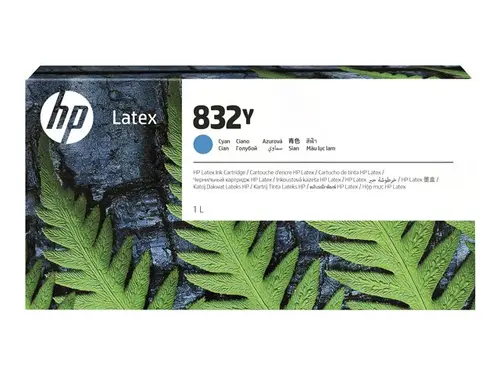 HP 832Y 1L Cyan Latex Ink Cartridge