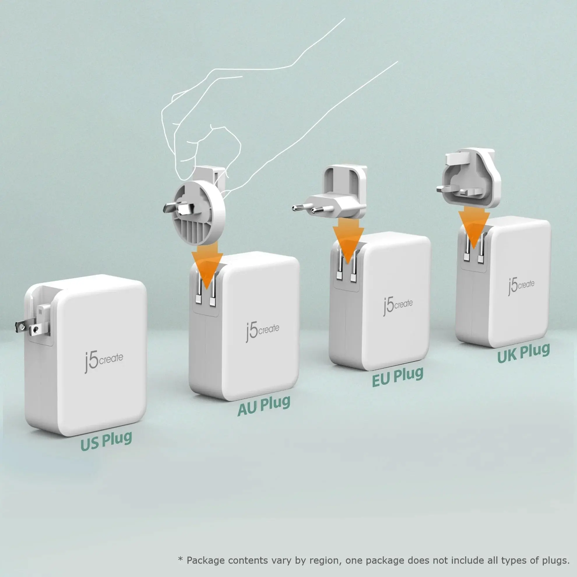 Мрежово зарядно j5create JUP43130E 130W, 4 порта, USB-C, USB-A - image 4
