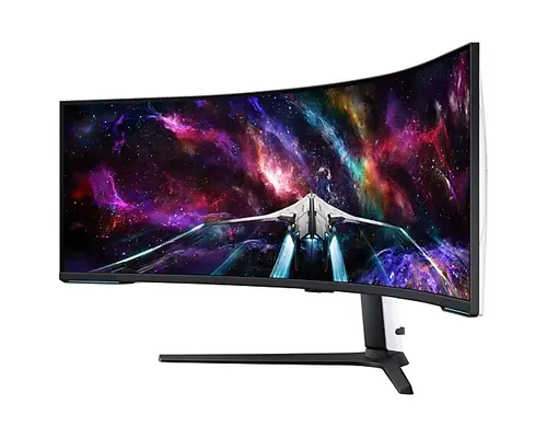 Монитор, Samsung LS57CG952, 57" Odyssey Neo G95NC 57" Quantum Mini-LED Dual UHD, 7680x2160, 240Hz 1ms, HDMI, USB Hub, White/Black - image 1