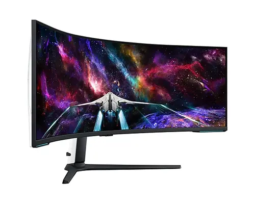 Монитор, Samsung LS57CG952, 57" Odyssey Neo G95NC 57" Quantum Mini-LED Dual UHD, 7680x2160, 240Hz 1ms, HDMI, USB Hub, White/Black - image 2