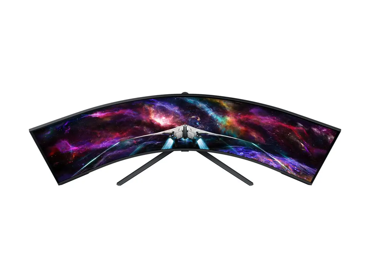 Монитор, Samsung LS57CG952, 57" Odyssey Neo G95NC 57" Quantum Mini-LED Dual UHD, 7680x2160, 240Hz 1ms, HDMI, USB Hub, White/Black - image 3