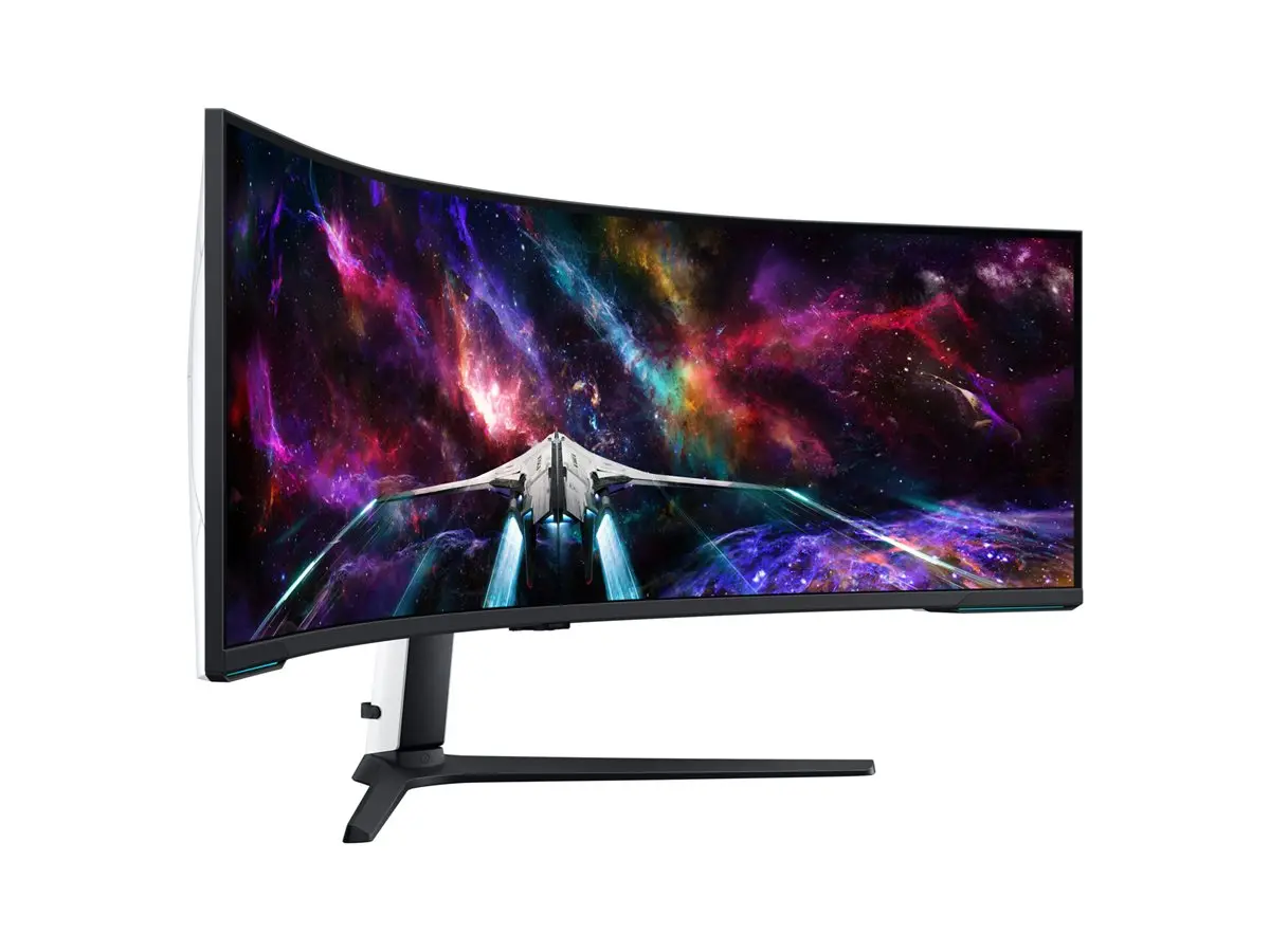 Монитор, Samsung LS57CG952, 57" Odyssey Neo G95NC 57" Quantum Mini-LED Dual UHD, 7680x2160, 240Hz 1ms, HDMI, USB Hub, White/Black - image 4