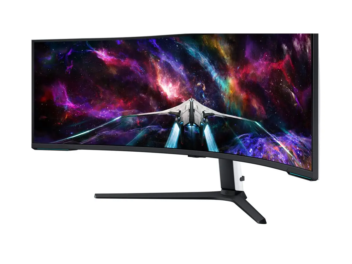 Монитор, Samsung LS57CG952, 57" Odyssey Neo G95NC 57" Quantum Mini-LED Dual UHD, 7680x2160, 240Hz 1ms, HDMI, USB Hub, White/Black - image 6